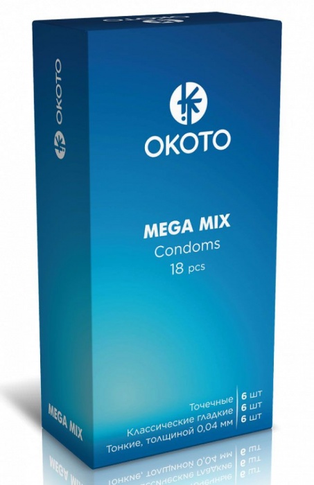 Презервативы OKOTO Mega Mix - 18 шт. - Sitabella - купить с доставкой в Сочи