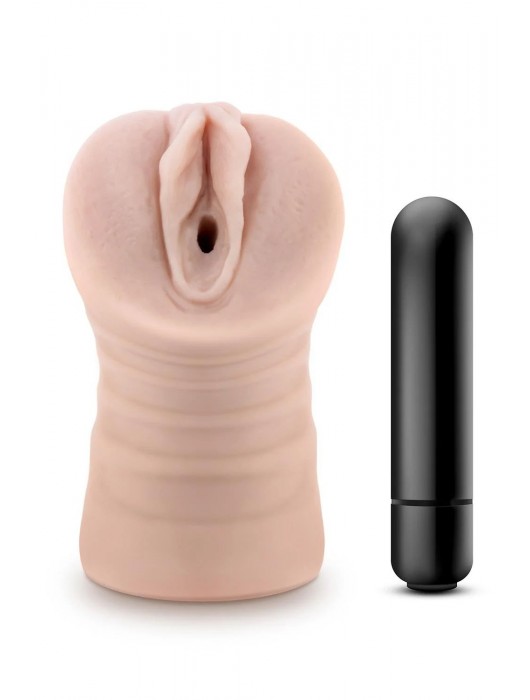 Телесный мастурбатор-вагина Ayumi с вибрацией - Blush Novelties - в Сочи купить с доставкой