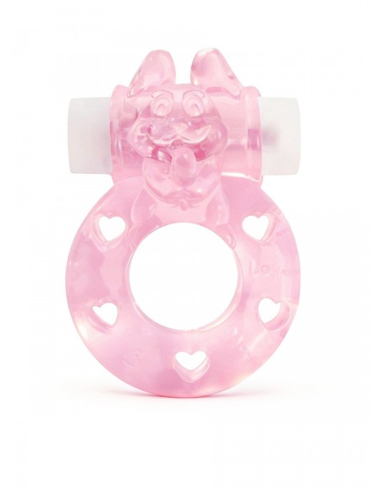 Розовое эрекционное виброкольцо в форме зайчика - 1137 - в Сочи купить с доставкой