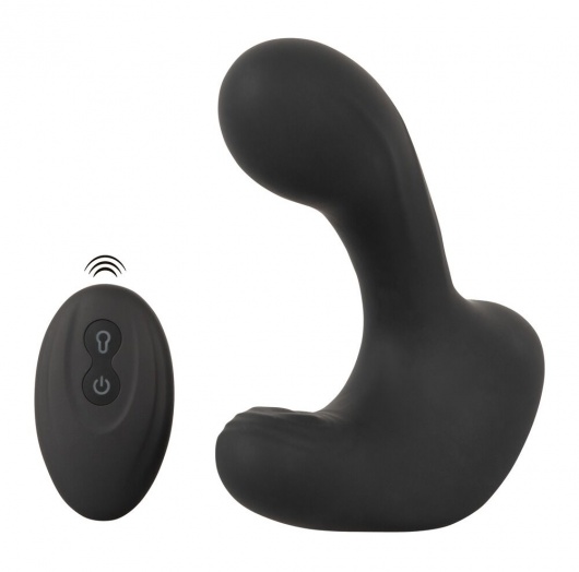 Черная анальная вибропробка с функцией расширения RC Butt Plug with 3 functions - Orion - в Сочи купить с доставкой