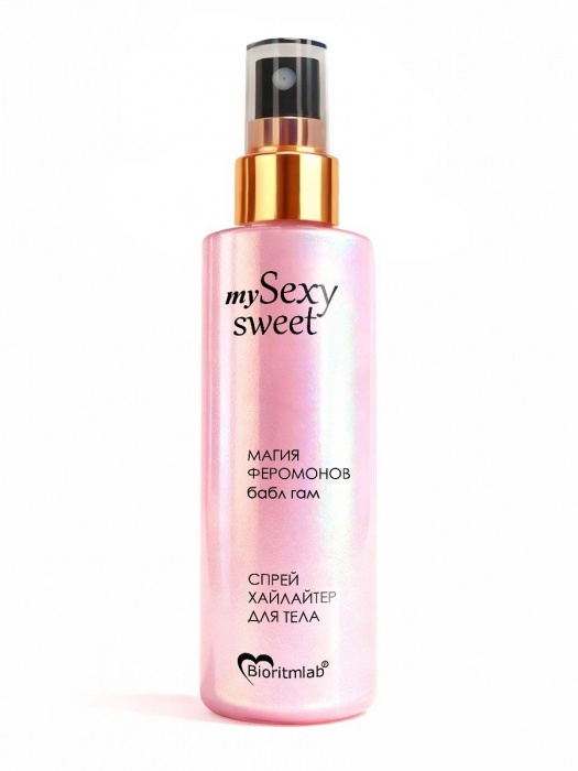 Спрей хайлайтер для тела Sexy Sweet с ароматом бабл-гам, шиммером и феромонами - 200 мл. -  - Магазин феромонов в Сочи