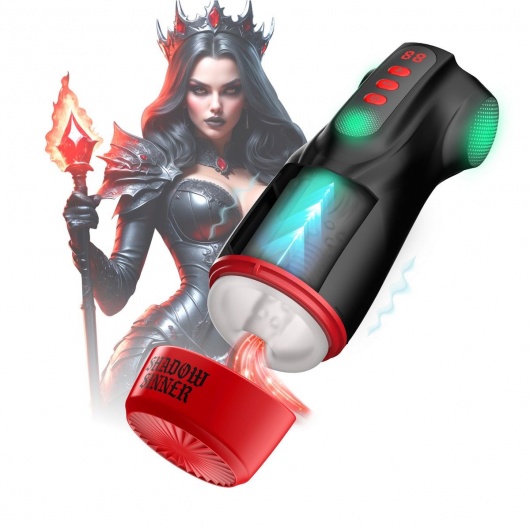 Интерактивный мастурбатор Raven с вакуумом, вибрацией и подсветкой - Shots Media BV - в Сочи купить с доставкой