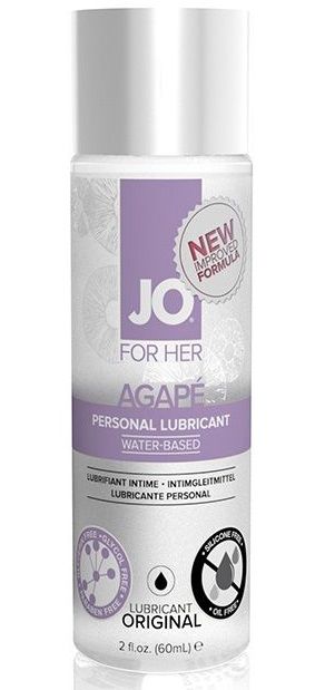 Лубрикант на водной основе для женщин JO AGAPE LUBRICANT ORIGINAL - 60 мл. - System JO - купить с доставкой в Сочи
