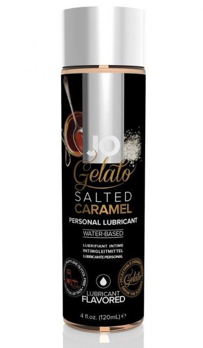 Лубрикант с ароматом солёной карамели JO GELATO SALTED CARAMEL - 120 мл. - System JO - купить с доставкой в Сочи