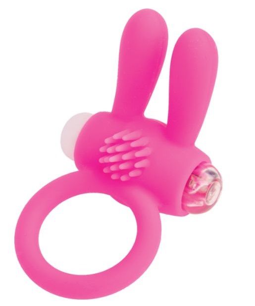 Розовое эрекционное виброкольцо A-toys с ушками - A-toys - в Сочи купить с доставкой