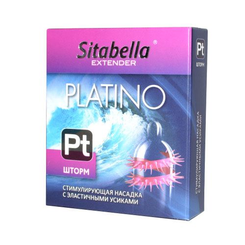 Стимулирующая насадка со спиралью из усиков Platino  Шторм - Sitabella - купить с доставкой в Сочи