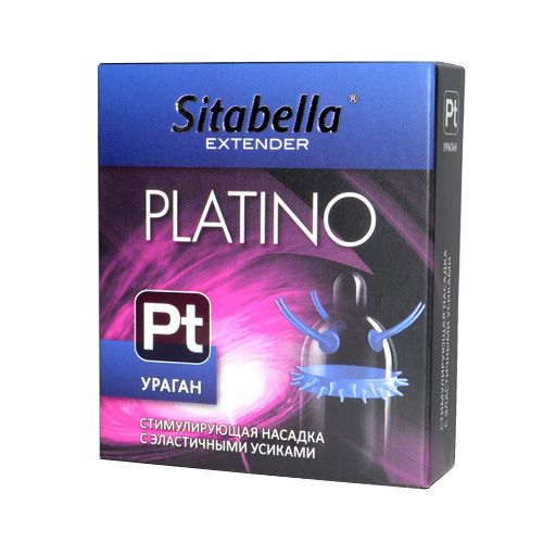 Стимулирующая насадка с усиками и шипиками Platino  Ураган - Sitabella - купить с доставкой в Сочи