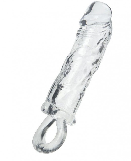 Прозрачная насадка с петлёй для фиксации - 14 см. - ToyFa - в Сочи купить с доставкой