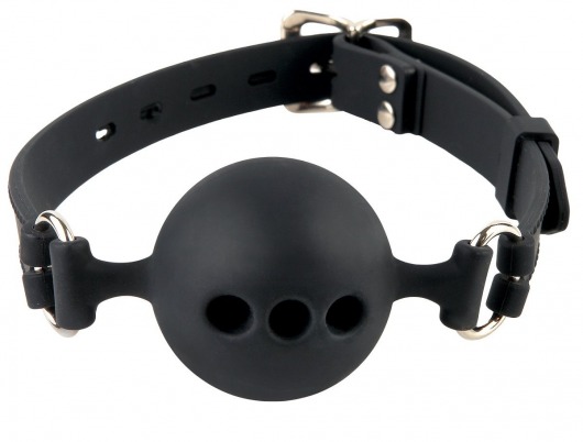 Силиконовый кляп-шар с отверстиями для дыхания Silicone Breathable Ball Gag Small - Pipedream - купить с доставкой в Сочи
