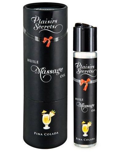 Массажное масло с ароматом пина колады Huile de Massage Gourmande Pina Colada - 59 мл. - Plaisir Secret - купить с доставкой в Сочи