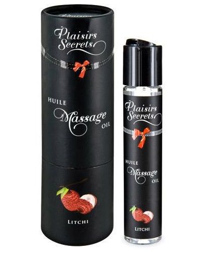 Массажное масло с ароматом личи Huile de Massage Gourmande Litchi - 59 мл. - Plaisir Secret - купить с доставкой в Сочи