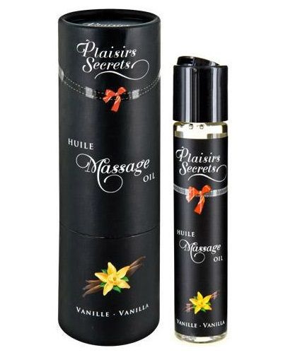 Массажное масло с ароматом ванили Huile de Massage Gourmande Vanille - 59 мл. - Plaisir Secret - купить с доставкой в Сочи
