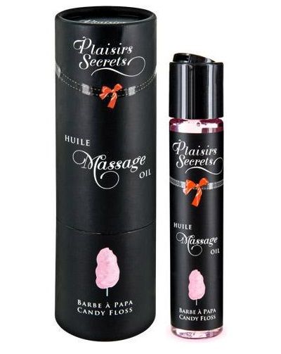 Массажное масло с ароматом сладкой ваты Huile de Massage Gourmande Barbe à Papa - 59 мл. - Plaisir Secret - купить с доставкой в Сочи