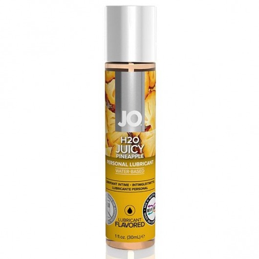 Смазка с ароматом ананаса JO Flavored Juicy Pineapple - 30 мл. - System JO - купить с доставкой в Сочи