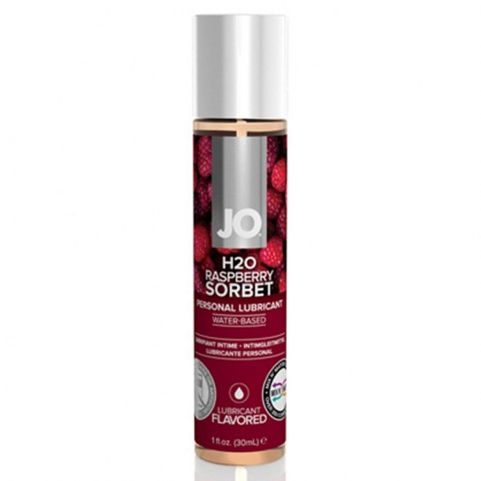 Смазка с ароматом малинового щербета JO Flavored Raspberry Sorbet - 30 мл. - System JO - купить с доставкой в Сочи