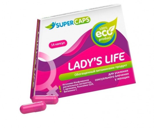 Возбуждающие капсулы Ladys Life - 14 капсул (0,35 гр.) - SuperCaps - купить с доставкой в Сочи