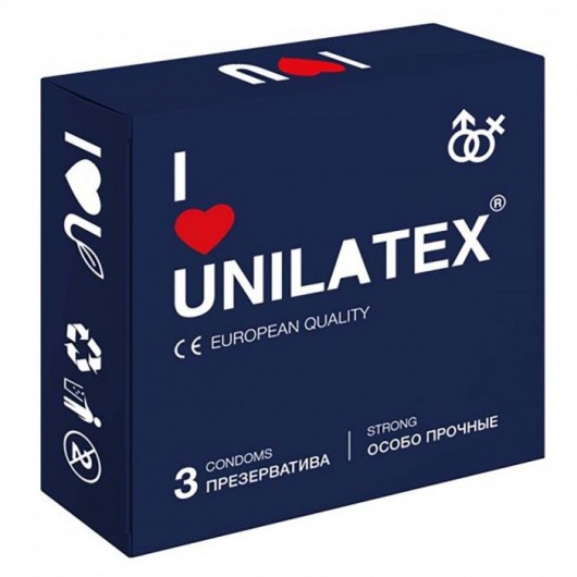 Ультрапрочные презервативы Unilatex Extra Strong - 3 шт. - Unilatex - купить с доставкой в Сочи