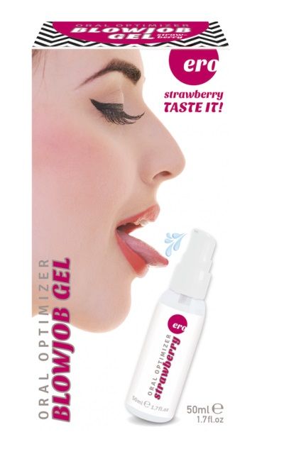 Увлажняющий гель для орального секса с ароматом клубники - 50 мл. - Ero - купить с доставкой в Сочи