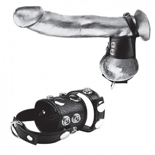 Утяжка на пенис и мошонку Cock Ring With 1.5  Ball Stretcher And Optional Weight Ring - BlueLine - купить с доставкой в Сочи
