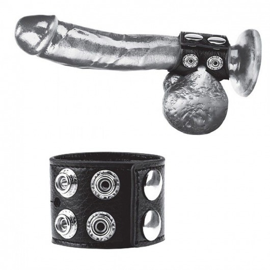 Ремень на член и мошонку 1.5  Cock Ring With Ball Strap - BlueLine - купить с доставкой в Сочи