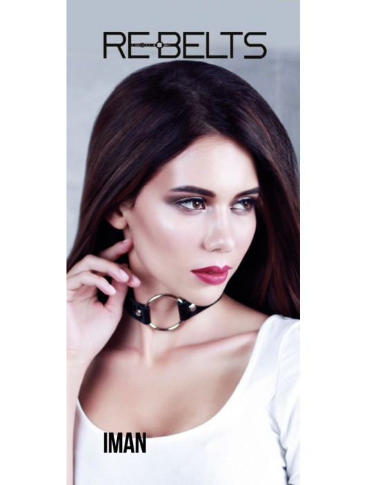 Чёрный чокер-кляп Iman Black - Rebelts - купить с доставкой в Сочи
