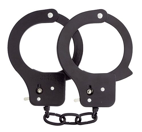 Чёрные наручники из листового металла BONDX METAL CUFFS BLACK - Dream Toys - купить с доставкой в Сочи