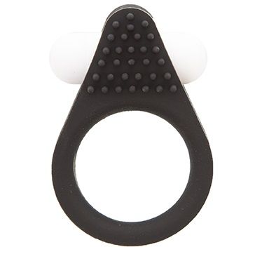 Чёрное эрекционное кольцо LIT-UP SILICONE STIMU RING 1 BLACK - Dream Toys - в Сочи купить с доставкой
