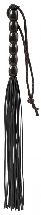 Чёрная мини-плеть из резины Rubber Mini Whip - 22 см. - Blush Novelties - купить с доставкой в Сочи