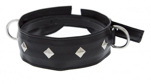 Полиуретановый ошейник с пуклями и D-кольцами Collar with Studs - Blush Novelties - купить с доставкой в Сочи