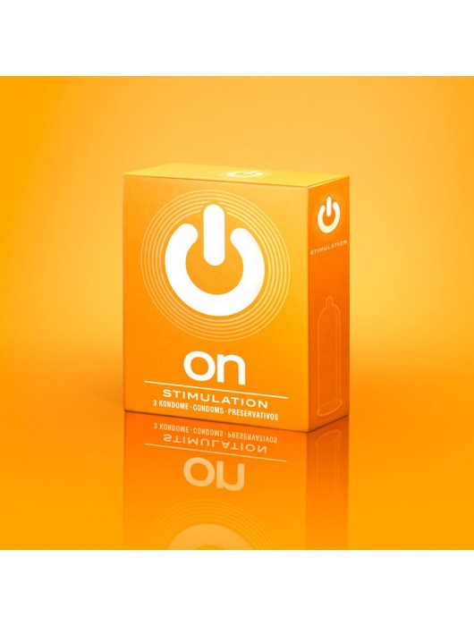 Презервативы ON) Stimulation с точками - 3 шт. - ON) - купить с доставкой в Сочи