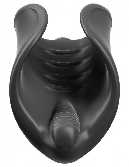Чёрный мастурбатор Vibrating Silicone Stimulator с вибрацией - Pipedream - в Сочи купить с доставкой