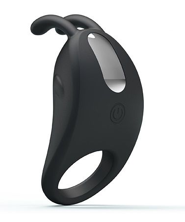 Чёрное эрекционное кольцо с вибрацией Rabbit Vibrator - Baile - в Сочи купить с доставкой