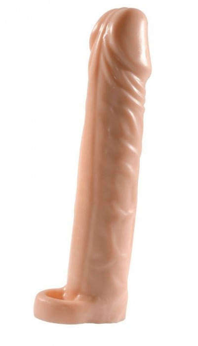 Телесная насадка-удлинитель Extension sleeve с подхватом - 17 см. - Sitabella - в Сочи купить с доставкой