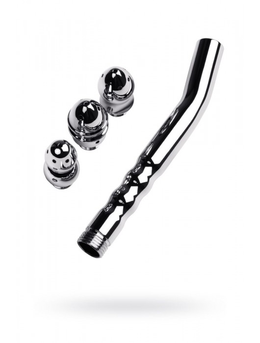 Металлический анальный душ с тремя насадками - ToyFa - купить с доставкой в Сочи