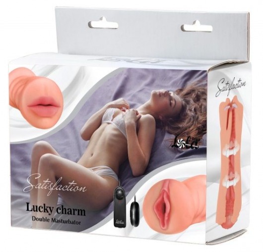 Двусторонний мастурбатор с вибропулей Satisfaction Lucky charm - Lola Games - в Сочи купить с доставкой