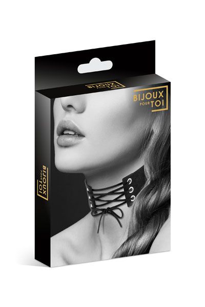 Оригинальный ошейник-чокер со шнуровкой - Bijoux Pour Toi - купить с доставкой в Сочи