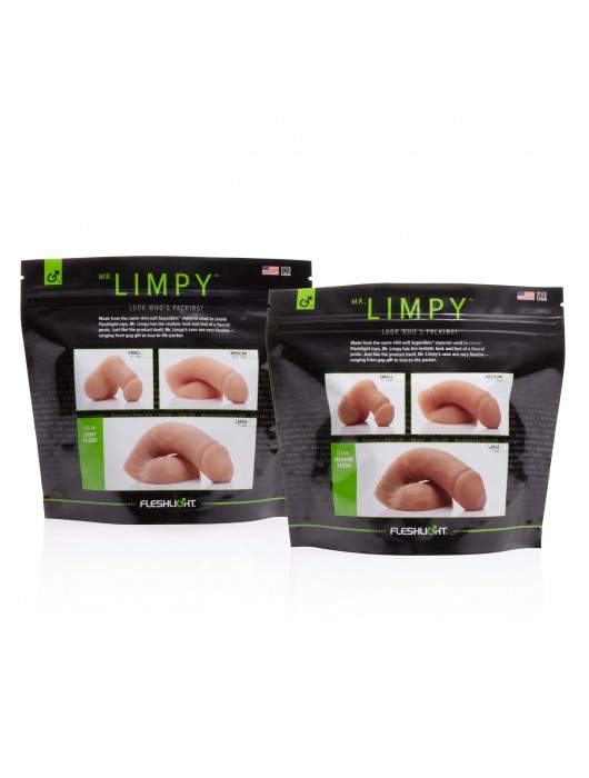 Мягкий имитатор пениса Fleshton Limpy среднего размера - 17 см. - Fleshlight - купить с доставкой в Сочи