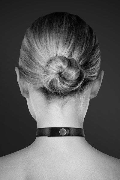 Чёрный чокер с кольцом в форме сердца - Bijoux Pour Toi - купить с доставкой в Сочи