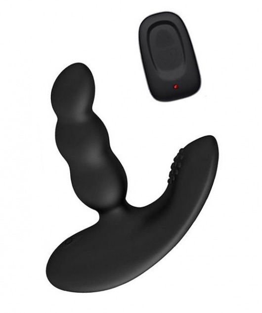 Черный силиконовый стимулятор простаты Levett Nitoc с пультом ДУ - Levett - в Сочи купить с доставкой