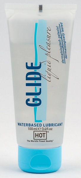Интимная смазка на водной основе Glide - 100 мл. - HOT - купить с доставкой в Сочи