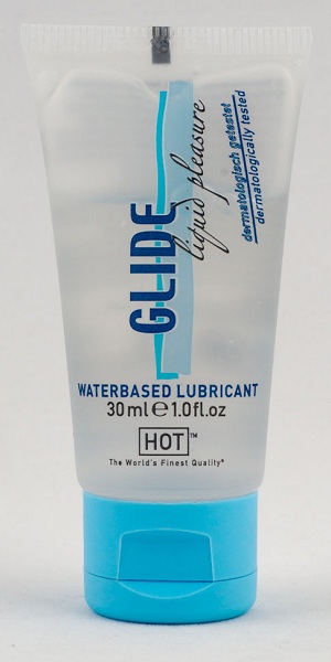 Интимная смазка на водной основе Glide - 30 мл. - HOT - купить с доставкой в Сочи