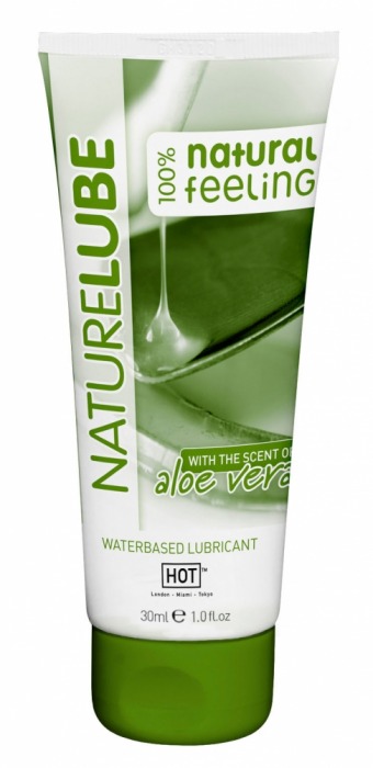 Смазка на водной основе с алоэ вера Nature Lube - 30 мл. - HOT - купить с доставкой в Сочи