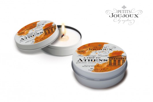 Массажная свеча Petits Joujoux Athens с ароматом муската и пачули - 33 гр. - MyStim - купить с доставкой в Сочи