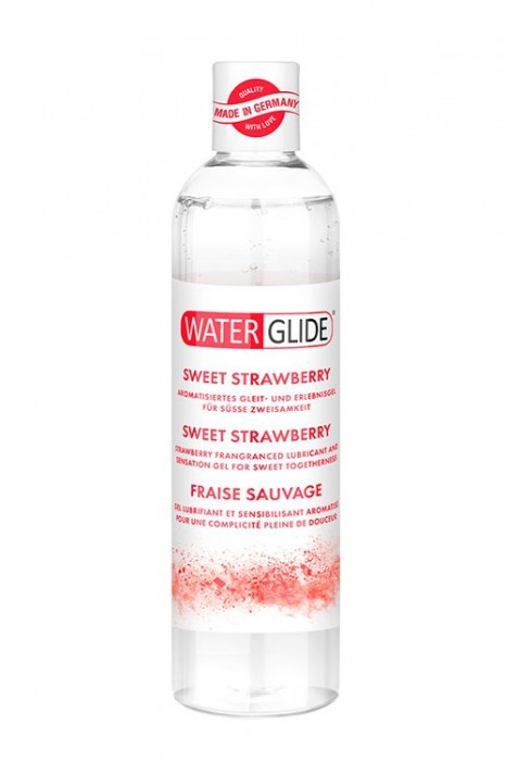 Лубрикант на водной основе с ароматом клубники SWEET STRAWBERRY - 300 мл. - Waterglide - купить с доставкой в Сочи