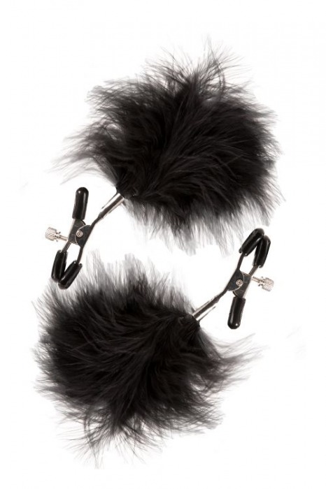Зажимы для сосков с пухом FEATHERED NIPPLE CLAMPS - Blush Novelties - купить с доставкой в Сочи