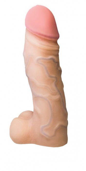 Реалистичная насадка с мошонкой REAL Standard - 15,5 см. - LOVETOY (А-Полимер) - купить с доставкой в Сочи