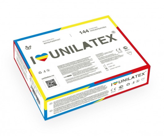 Разноцветные ароматизированные презервативы Unilatex Multifruits - 144 шт. - Unilatex - купить с доставкой в Сочи