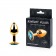 Золотистая анальная пробка с голубым стразом - 7,2 см. - Anal Jewelry Plug - купить с доставкой в Сочи