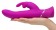 Лиловый вибратор Curve Thrusting Rechargeable Rabbit Vibrator - 24,1 см. - Happy Rabbit