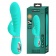 Бирюзовый вибратор-кролик с рёбрышками Prescott - 20 см. - Baile купить в Сочи с доставкой в Orgasmix.ru Бирюзовый вибратор-кролик с рёбрышками Prescott - 20 см. - Baile
